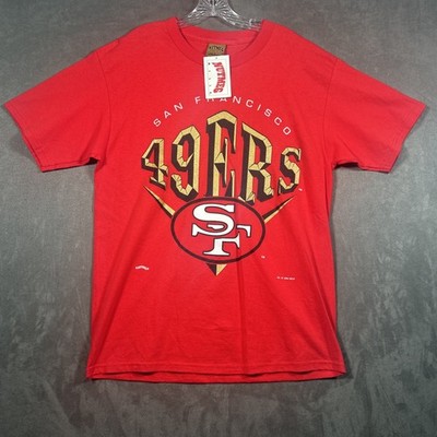 Vintage 1995 San Francisco Nutmeg Mills 49ers Red T Shirt Mens L Deadstock NFL
