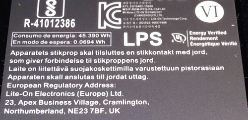 LITE-on PA-1041-81 12V 3.33A 40W Power Supply Adapter AG NEOVO Display 2.1x5.5mm - Bild 17 von 17