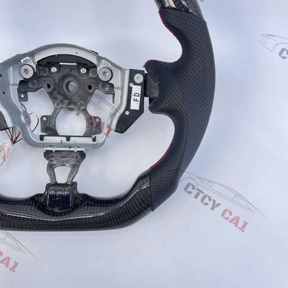 Volante de fibra de carbono personalizado para Infiniti QX70 Nissan 370Z LED en la parte superior Foto 2 de 4