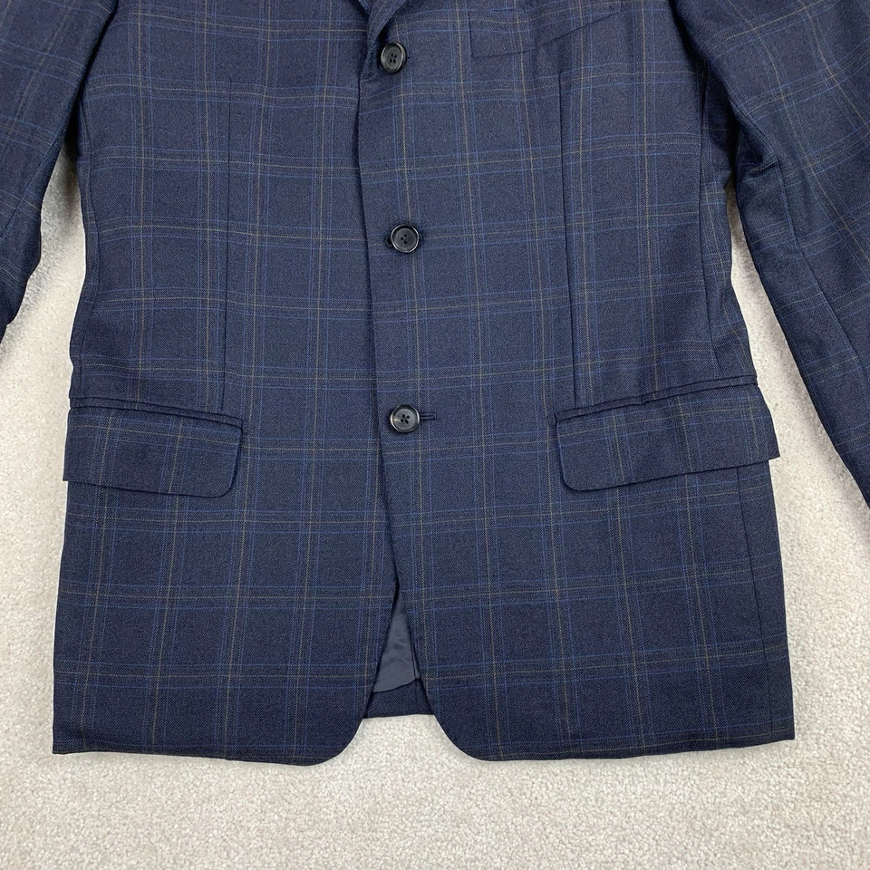 Blazer Abrigo Deportivo Isaia Napoli Base 100% Lana Super 120s Talla 50 Hecho en Italia Foto 4 de 4