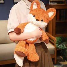 35cm/50cm Cute Fluffy Fox Plush Toy Soft Cartoon Orange Foxes Stuffed Doll Baby