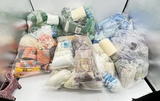 HUGE LOT Of  VTG Latch Hook Rug Yarn Multi Brands + Colors ~ 7  Pounds