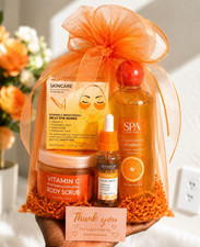 Brand new SPA Luxetique Vitamin C skincare gift set. Includes body scrub, shower