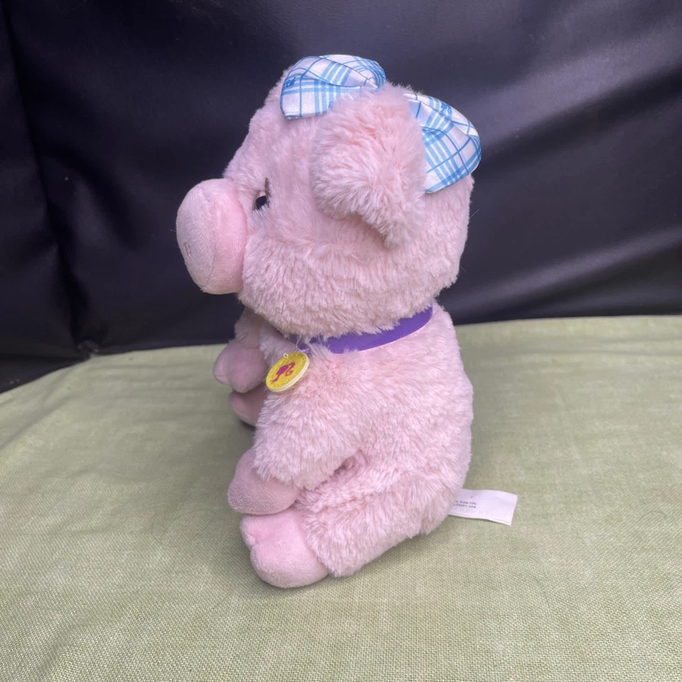 Barbie Cerdo Rosa 8" Peluche Arco Azul Dulce Huerto Granja Oinks Sonidos Probados Funciona Foto 3 de 4