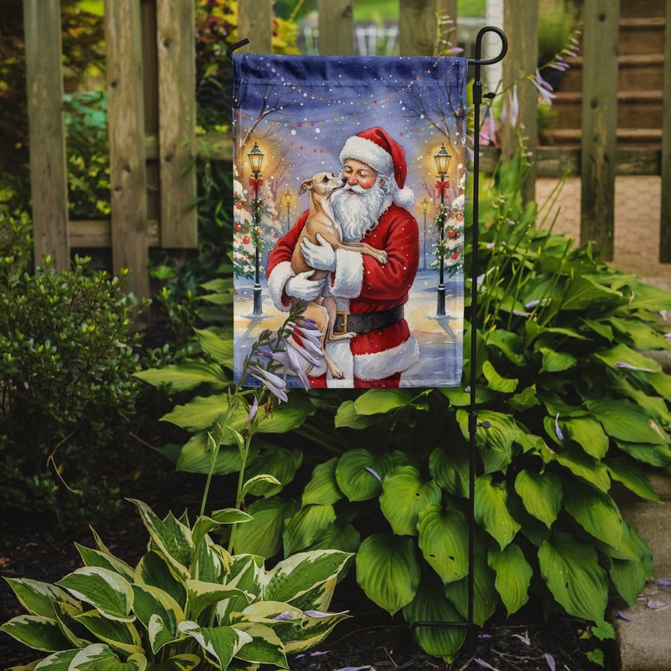 Caroline's Treasures итальянская борзая с садовым флагом Санта-Клауса FNT1044GF - Изображение 2 из 4
