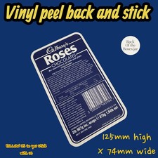 Cadbury Roses Jar Back Label Vintage Style Vinyl Sticker Retro sweets vintage 