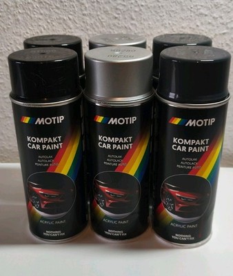 6 Motip Kompakt Car Paint Acryl Schwarz Silber Grau 51009 55280 46817 400  Lack 
