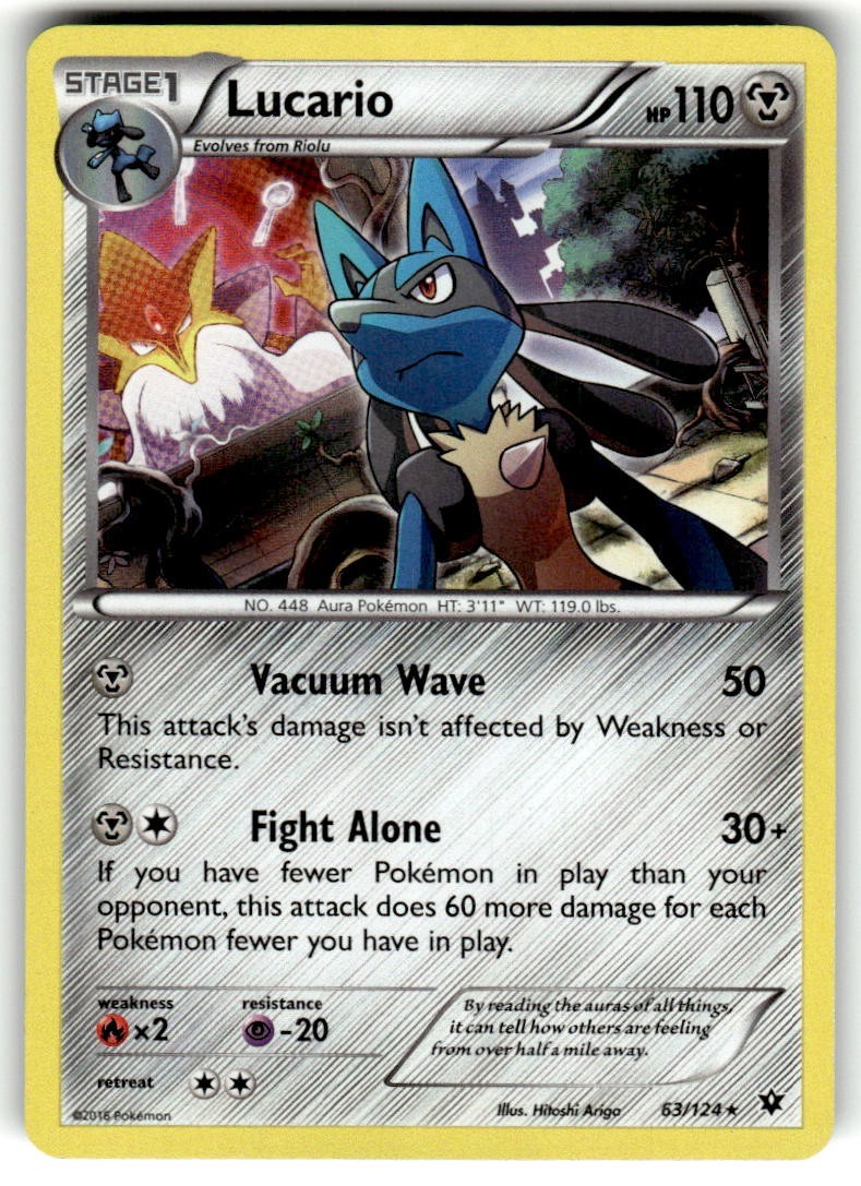Lucario - Holo Rare - XY - Fates Collide - 63/124 - NM