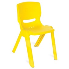 Siva Kids Chair gelb Kinderstuhl Stapelbar Rutschhemmend Stabil ab 3 J. Garten
