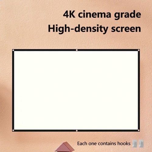 84 100 120 Inch 16:9 3:4 Projector Screen Curtain HD Display Screen Home Cinema