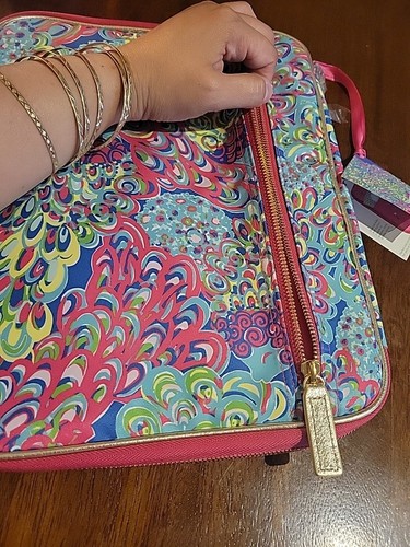 Lily Pulitzer Notebook Agenda Folio Laptop Tablet Organizer Lilly's Lagoon BTS - Picture 9 of 18