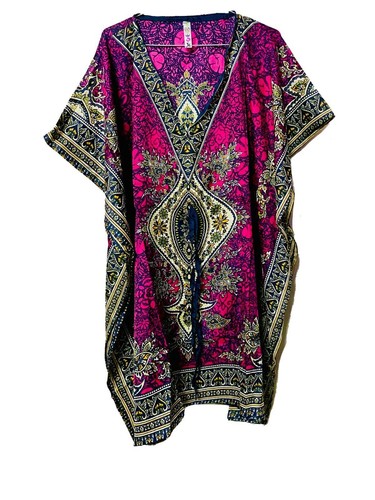 Short Kaftan Womens Caftan Top Tunic Dress Gown Hippy Boho Maxi Dress Free Size - Bild 16 von 21