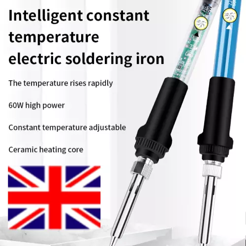 Soldering Iron Kit, 60W 110V Soldering Welding Iron Kit with Ceramic  Heater, 10 in 1 Adjustable Temperature Soldering Welding Iron Kit Soldering  Iron