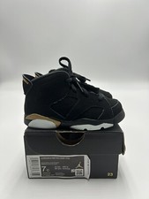 Nike Air Jordan Retro 6 DMP Black Suede CT4966-007 Toddler 7C Shoes Sneakers