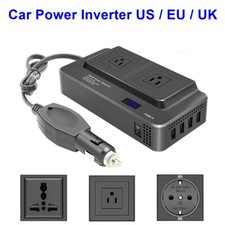 Car Vehicle 200W Power Inverter 12V to 110 / 220 VAC 4 USB US,EU,UK 