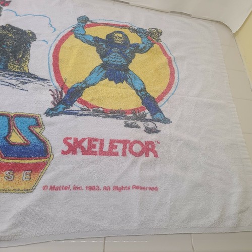 MOTU 1983 MASTERS OF THE UNIVERSE HE-MAN SKELETOR GIANT BEACH TOWEL BY FRANCO - Picture 6 of 10