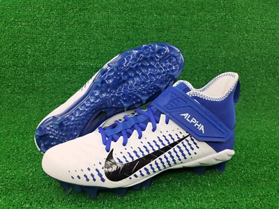 Nike Alpha Menace Pro 2 White Blue Football Cleats BV3945-101 Men's Size 9 NEW