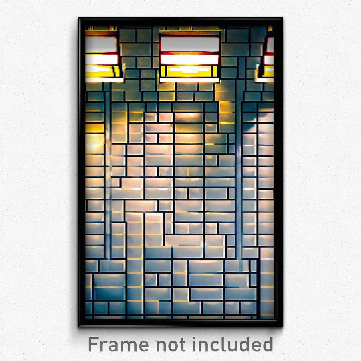 Pixel Art Poster - Terrific Tile (8 Bit Psychedelic Trippy Video Game Print)