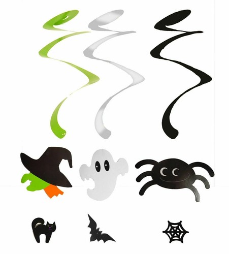 Halloween Party Hanging Swirl & Wall Party Decorations Pumpkins Witch Ghost - Picture 3 of 9