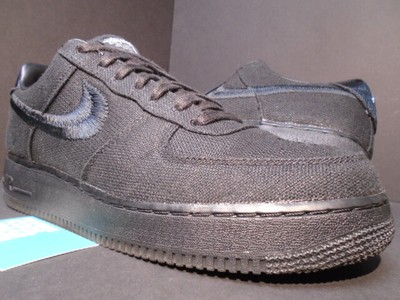 2020 NIKE AIR FORCE 1 LOW / STUSSY TRIPLE BLACK CZ9084-001 12 194953679649  | eBay
