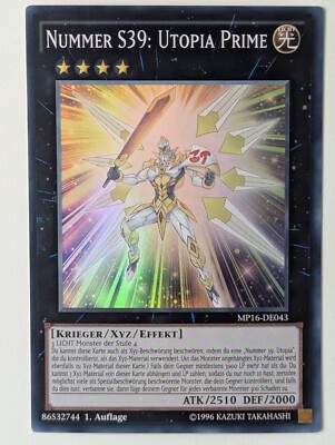 Nummer S39: Utopia Prime MP16-DE043 Super Rare Deutsch NM YUGIOH