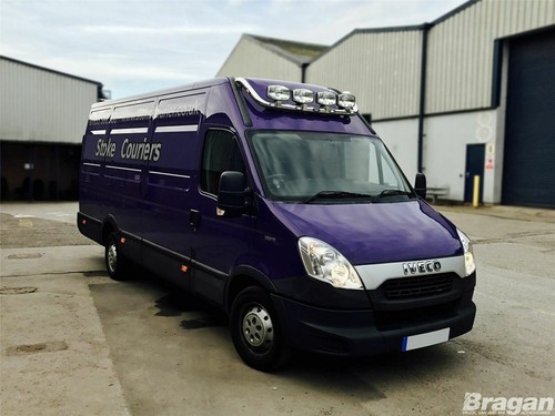 Dachträger Für Iveco Daily 2014+ Poliertes Edelstahl Top Spot Lampen Lichtleiste
