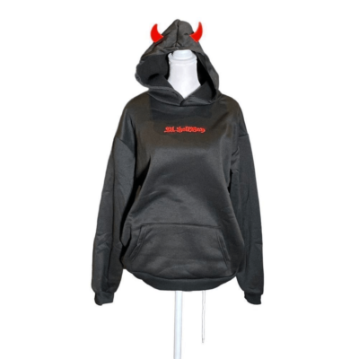 Men's or Women's Unisex Black Hoodie Lil Hellboy Size L NEW | eBay