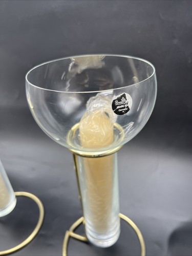 Vintage Germany Rosenthal Aqualux Schwebender Kerzenhalter aus Glas Studio Line Dinnebi - Bild 2 von 11