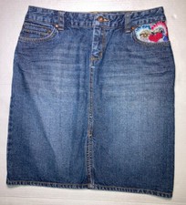 Tommy Hilfiger Embroidered Denim Skirt Women s Size 4
