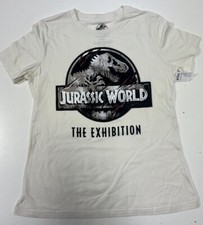 JURASSIC WORLD JURASSIC PARK The Exhibition Logo Women's Tee T-SHIRT NEW OFFICIA