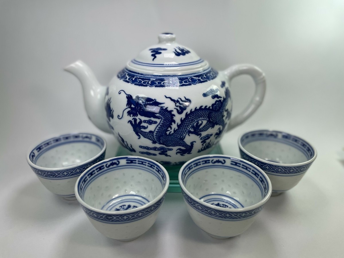 ドラゴンボール - 麦茶 J.B. Bryson's Dragonware China Tea Set-1940s-japan-porcelain
