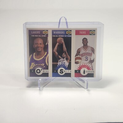 1996 Upper Deck Basketball Card O'Neal Smith & Iverson #M152 117 132 KB