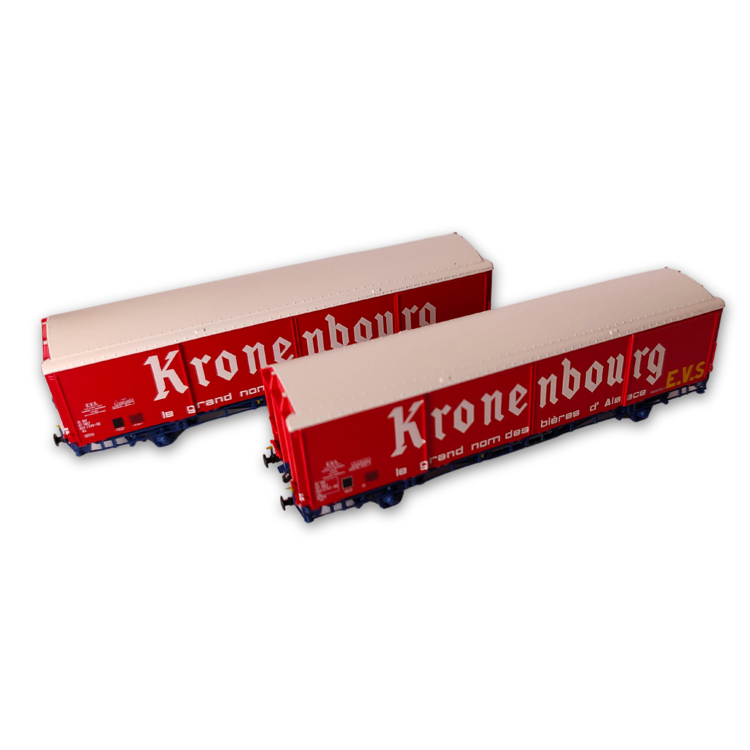 Wagons SNCF N Trains160 16036 EVS Kronenbourg toit bas époque IV