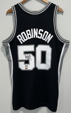 David Robinson Signed Mitchell & Ness San Antonio Spurs NBA Jersey USASM BAS COA