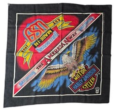 Vtg Harley Davidson Motorcycles The American Way Eagle Bandana Made In USA