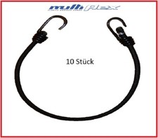 10x napinacz plandekowy z 2 haczykami spiralnymi Ø10mm 100cm czarny guma bagażowa guma napinająca