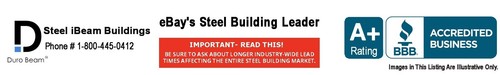 DuroBEAM Steel 50x60x16 Metal Prefab Garage Building Workshop Structures DiRECT - Picture 8 of 8