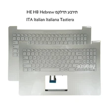 Laptop Keyboard Palmrest Cover For Asus Zenbook UX501JW N501JW, Backlit, Silver