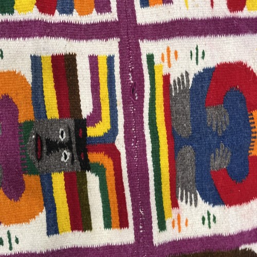 MANTA/ALFOMBRA TEJIDA Arte Popular MEXICANO Azteca - Imagen 8 de 22