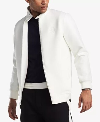 Tommy Hilfiger Emil Barracuda Men s White Jacket Full-zip NWT RARE Sz M