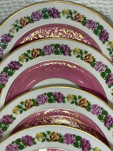 Limoges W.Guerin Porcelain 11” Set of 6 Chargers Dinner Plates 1891-1932 Antique - Picture 3 of 24