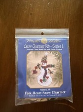Mill Hill Beaded Cross Stitch Kit Folk Heart Snow Charmer MHSC39
