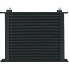 34 Row Black Aluminum Engine Transmission Oil Cooler 6an Hose End Fittings Kit