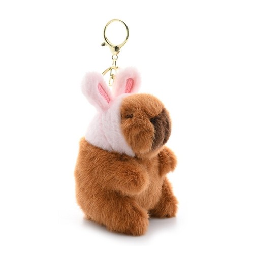 Cute Capybara Bag Pendant Plush Toy Animal Keyring Backpack Decors Children Gift - Picture 7 of 11