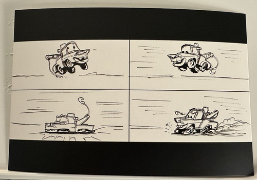 Cars-Set di 8 Cartoline Concept Art-Arte della Pixar-Disney - Foto 6 di 9