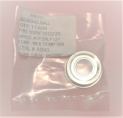 NEW JMB Flanged Bearing SSRIF1812ZZR ½  bore 1.125  OD
