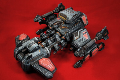 StarCraft 2 Terran Human Battlecruiser DIY Handcraft Paper Model Kit 13cm Tall