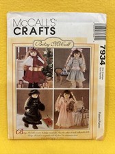 Vintage McCall's 18" Doll Clothes Pattern 7934 Winter Wardrobe FF Uncut