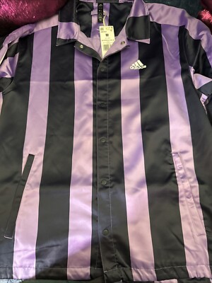 Men's Adidas Originals Xpress Satin Coaches Jacket Violet IB8392