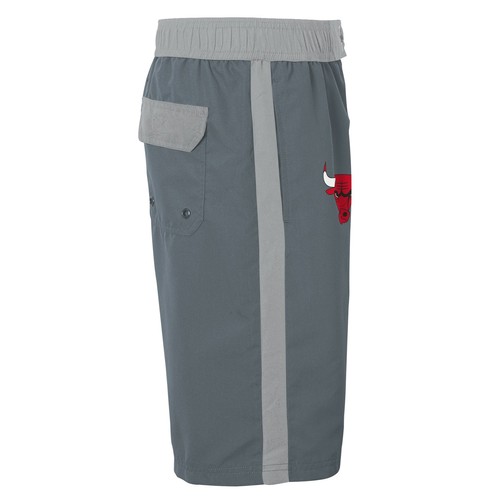Outerstuff Chicago Bulls NBA Boys Youth (8-20) Heat-Wave Swim Shorts, Grey - Picture 3 of 7
